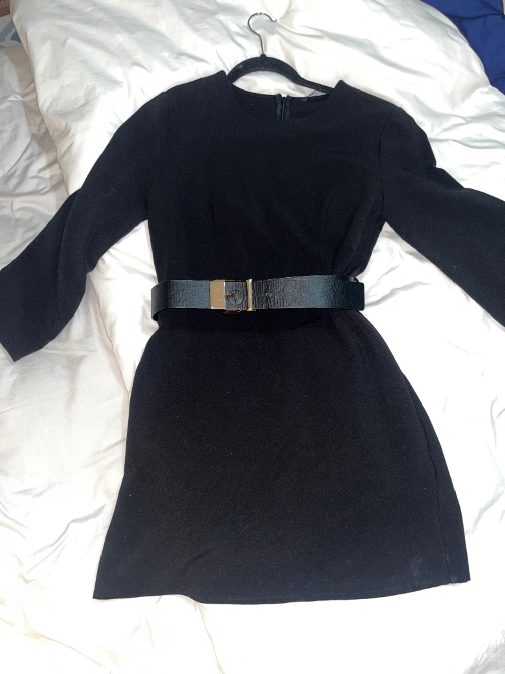 zara mini belted dress size L